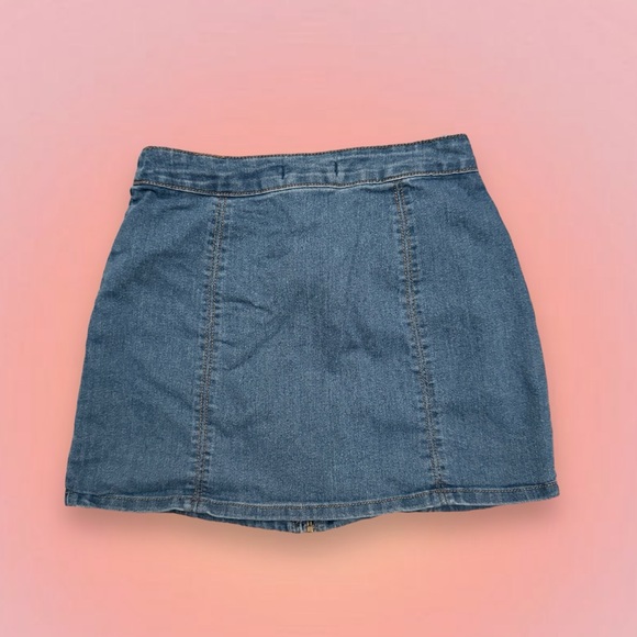 Mini Denim Zip Skirt - Picture 2 of 2